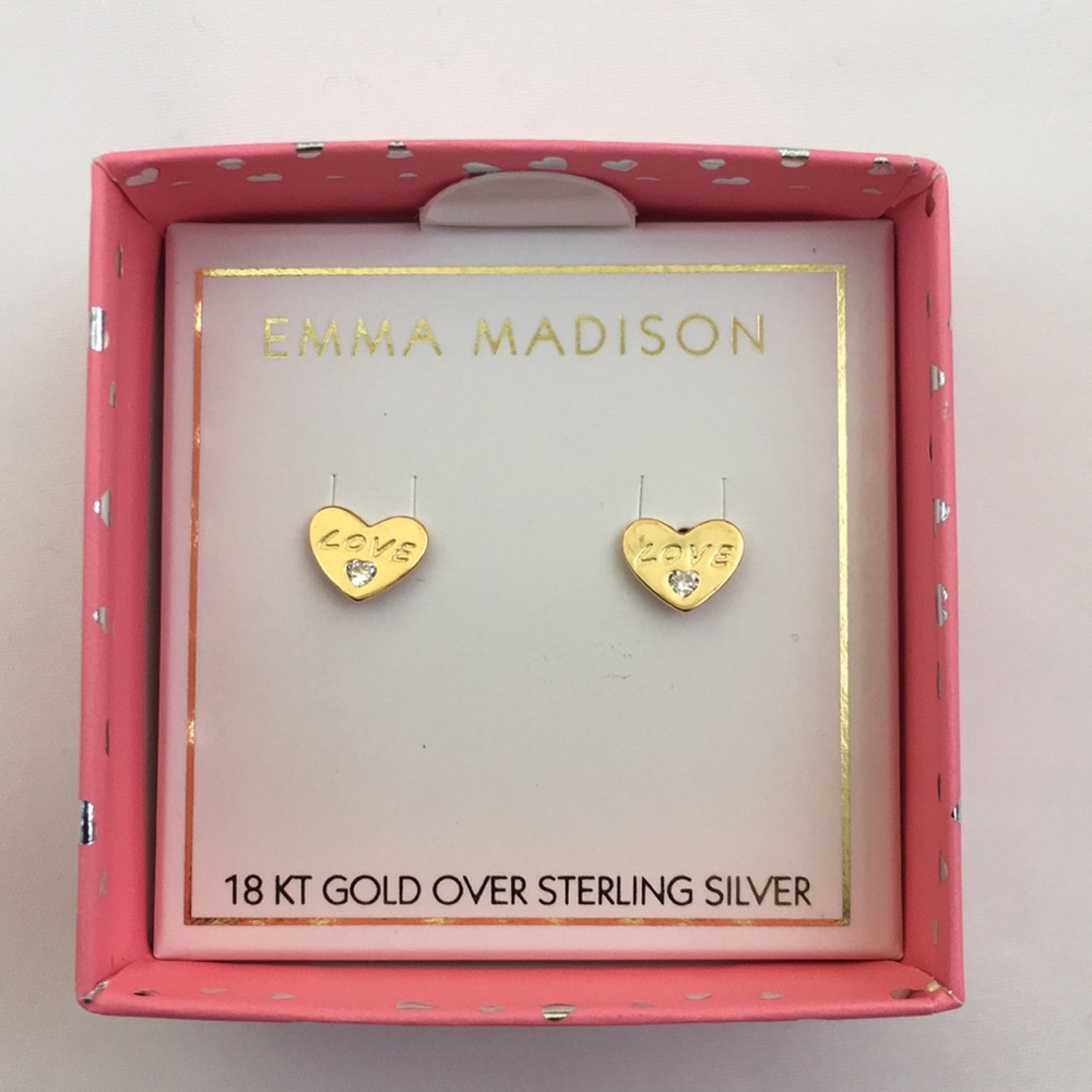 18Kt GOS Kids Heart earrings